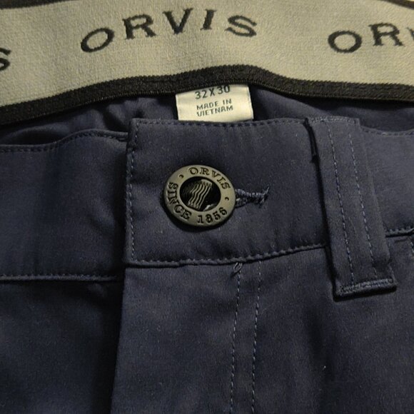 Orvis Quick Dry Navy Blue Pants Men's Size 32x30 - Picture 5 of 8